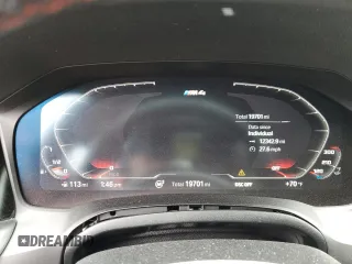 2021 BMW M4 with VIN WBS53AZ0XMCG52209, listed as a Copart auction lot 50234375 with 19,701 mi miles and Salvage title. Bid and sale history available at DreamBid. Image 9.