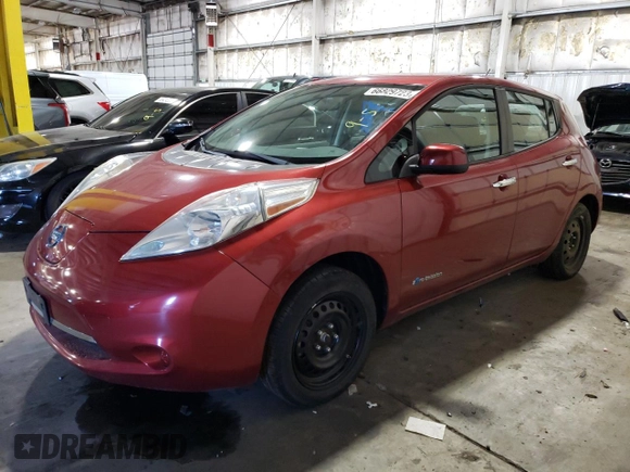 2015 Nissan LEAF SV with VIN 1N4AZ0CP3FC308330, listed as a Copart auction lot 66829723 with 97,130 mi miles. Bid and sale history available at carsss.com. Image 1.