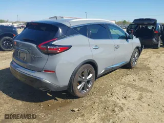 2023 Nissan Murano Platinum with VIN 5N1AZ2DJ9PC105164, listed as a IAAI auction lot 41886985 with 20,764 mi miles. Bid and sale history available at carsss.com. Image 4.