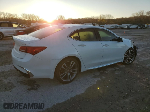 2020 Acura TLX w/Technology Pkg with VIN 19UUB2F49LA004288, listed as a Copart auction lot 80317004 with 87,671 mi miles and Salvage Title. Bid and sale history available at carsss.com. Image 3.