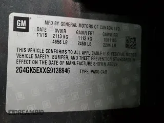 2016 Buick Regal z VIN 2G4GK5EXXG9138846, wystawiony jako Copart lot #61006775 z przebiegiem 107 580 mil mil oraz Szkoda całkowita • Salvage title. Historia ofert i sprzedaży dostępna na DreamBid. Obrazek 12.