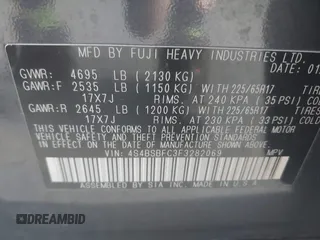 2015 Subaru Outback Premium with VIN 4S4BSBFC3F3282069, listed as a IAAI auction lot 41906486 with 170,385 mi miles and . Bid and sale history available at DreamBid. Image 9.