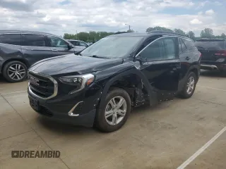 2019 GMC Terrain SLE with VIN 3GKALMEV4KL396791, listed as a Copart auction lot 57877455 with 104,643 mi miles and Salvage title. Bid and sale history available at DreamBid. Image 1.