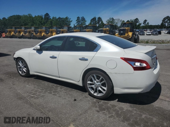 2011 Nissan Maxima SV with VIN 1N4AA5APXBC826940, listed as a Copart auction lot 57809935 with Not provided miles and Salvage title. Bid and sale history available at DreamBid. Image 2.