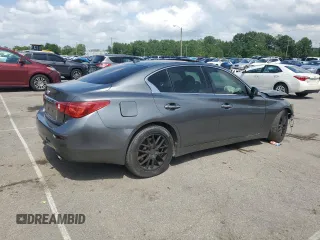 2014 Infiniti Q50 with VIN JN1BV7AP0EM690933, listed as a Copart auction lot 61128185 with 151,552 mi miles and Salvage title. Bid and sale history available at DreamBid. Image 3.