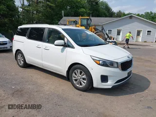 2016 Kia Sedona LX z VIN KNDMB5C16G6125279, wystawiony jako IAAI lot #42477509 z przebiegiem 114 430 mil mil oraz . Historia ofert i sprzedaży dostępna na DreamBid. Obrazek 1.