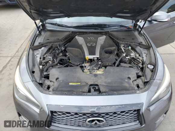 2018 Infiniti Q50 3.0t LUXE with VIN JN1EV7AR3JM610873, listed as a Copart auction lot 48164755 with 107,018 mi miles and Salvage Title. Bid and sale history available at carsss.com. Image 11.