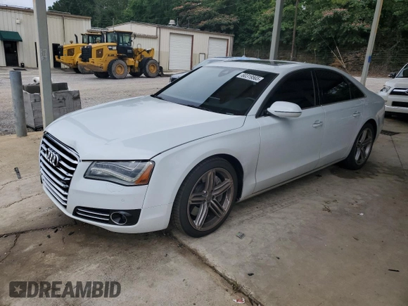 2013 Audi A8 4.0L with VIN WAUA2AFD9DN026942, listed as a Copart auction lot 60319565 with 122,341 mi miles and Salvage title. Bid and sale history available at DreamBid. Image 1.