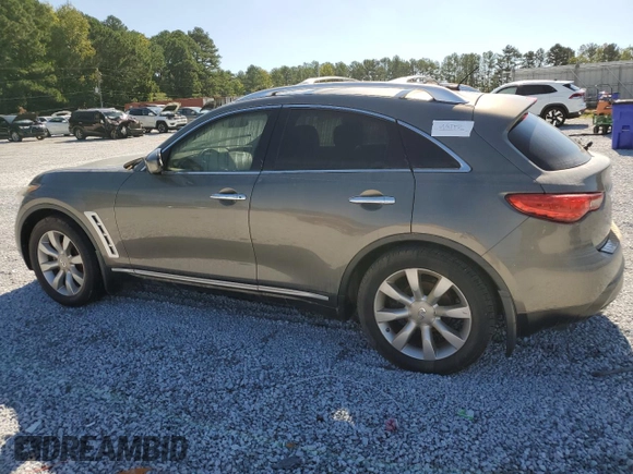 2010 Infiniti FX35 with VIN JN8AS1MW7AM852623, listed as a Copart auction lot 73722804 with 0 mi miles and Salvage Title. Bid and sale history available at carsss.com. Image 2.