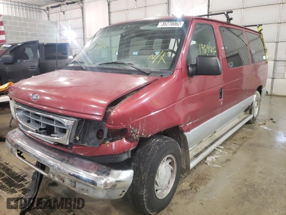 2002 Ford Econoline Passenger XL with VIN 1FMRE11W82HB74447, listed as a Copart auction lot 60527942 with 196,426 mi miles and Non Repairable. Bid and sale history available at DreamBid. Image 2.