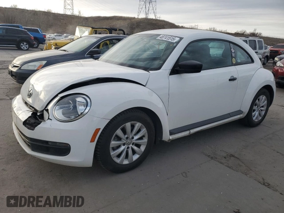 2013 Volkswagen Beetle Entry with VIN 3VWFP7AT5DM654385, listed as a Copart auction lot 48741515 with 47,029 mi miles and Salvage Title. Bid and sale history available at DreamBid. Image 1.