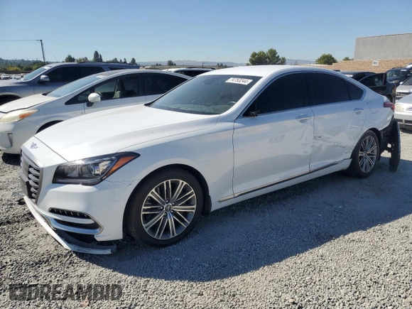 2019 Genesis G80 3.8L with VIN KMTFN4JE3KU309892, listed as a Copart auction lot 74753244 with 38,760 mi miles and Salvage Title. Bid and sale history available at carsss.com. Image 1.