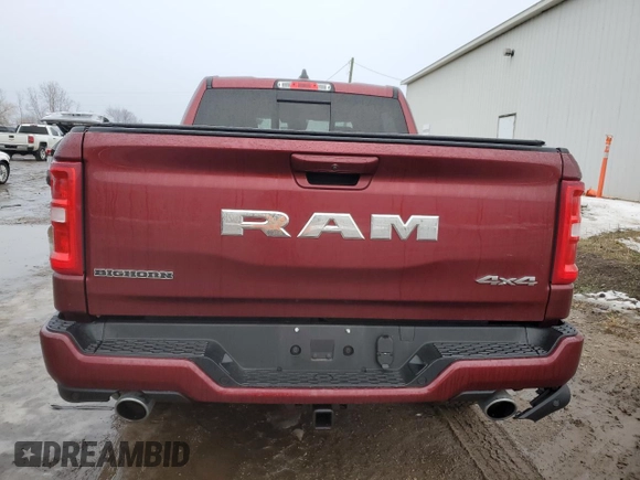 2025 Ram 1500 Big Horn with VIN 1C6SRFFP8SN522135, listed as a Copart auction lot 42783895 with 1,838 mi miles and Salvage Title. Bid and sale history available at carsss.com. Image 6.