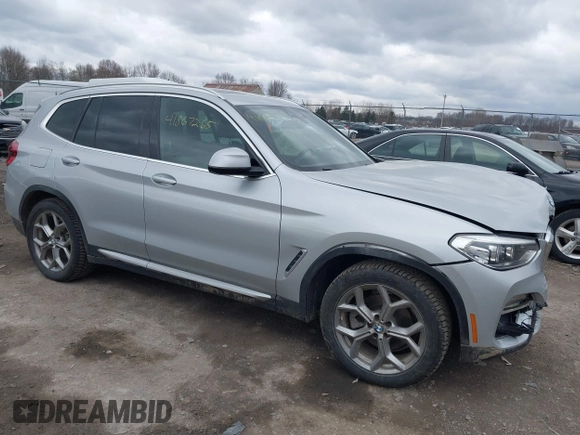 2021 BMW X3 xDrive30i with VIN 5UXTY5C02M9F46381, listed as a IAAI auction lot 41867265 with 32,926 mi miles and . Bid and sale history available at DreamBid. Image 1.
