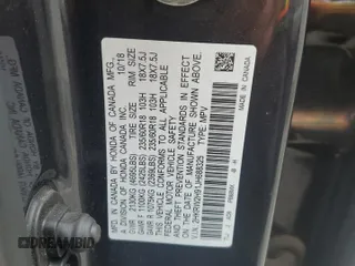 2018 Honda CR-V Touring with VIN 2HKRW2H91JH688325, listed as a Copart auction lot 63619555 with 124,962 mi miles and Salvage title. Bid and sale history available at DreamBid. Image 14.