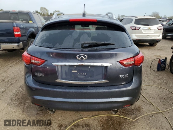 2009 Infiniti FX35 with VIN JNRAS18W39M156360, listed as a Copart auction lot 74988014 with 206,260 mi miles and Salvage Title. Bid and sale history available at carsss.com. Image 6.