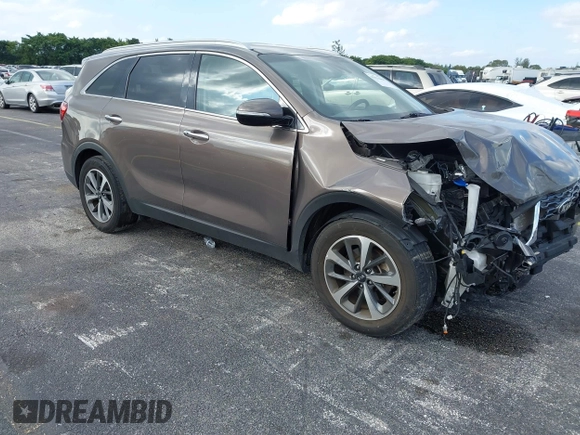 2019 Kia Sorento EX Sport V6 with VIN 5XYPH4A56KG525795, listed as a IAAI auction lot 41321008 with 66,583 mi miles. Bid and sale history available at carsss.com. Image 1.