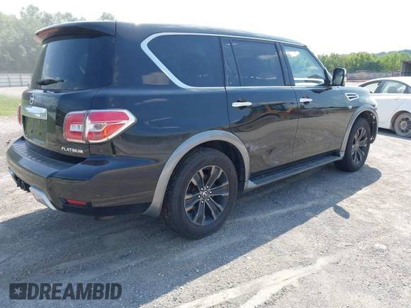 2018 Nissan Armada Platinum with VIN JN8AY2NE5J9731473, listed as a IAAI auction lot 42441530 with 94,033 mi miles and . Bid and sale history available at DreamBid. Image 4.