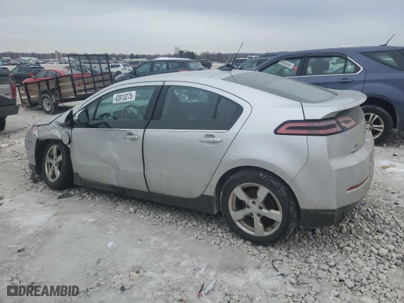 2013 Chevrolet Volt with VIN 1G1RA6E40DU120746, listed as a Copart auction lot 43913275 with 0 mi miles and Clean Title. Bid and sale history available at carsss.com. Image 2.