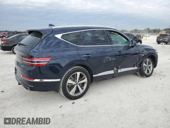 2022 Genesis GV80 with VIN KMUHCESCXNU080466, listed as a Copart auction lot 88743205 with 55,521 mi miles and Non repairable. Bid and sale history available at DreamBid. Image 3.