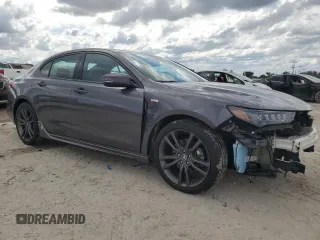 2019 Acura TLX w/A-Spec Pkg with VIN 19UUB2F69KA005036, listed as a Copart auction lot 46825015 with 8,398 mi miles and Salvage Title. Bid and sale history available at carsss.com. Image 4.