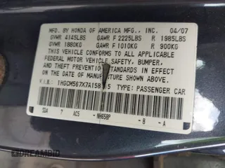 2007 Honda Accord EX с VIN 1HGCM567X7A158015, выставлен на аукционе IAAI как лот 42173705 с пробегом 214 953 миль миль и . История ставок и продаж доступна на DreamBid. Изображение 9.