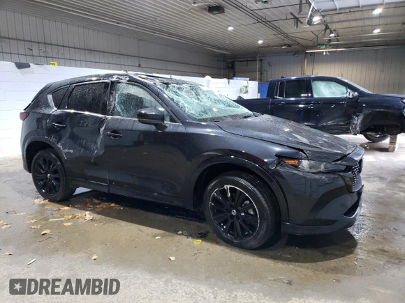 2022 Mazda CX-5 2.5 Turbo with VIN JM3KFBAY8N0648384, listed as a Copart auction lot 79225814 with 21,313 mi miles and Salvage Title. Bid and sale history available at carsss.com. Image 4.