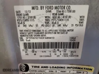 2013 Ford F-150 XL with VIN 1FTFW1ET0DFA89413, listed as a Copart auction lot 45483955 with 181,722 mi miles and Salvage Title. Bid and sale history available at carsss.com. Image 13.
