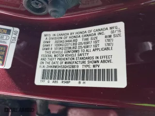 2016 Honda CR-V EX with VIN 2HKRM3H53GH528819, listed as a IAAI auction lot 41894002 with 141,991 mi miles. Bid and sale history available at carsss.com. Image 9.