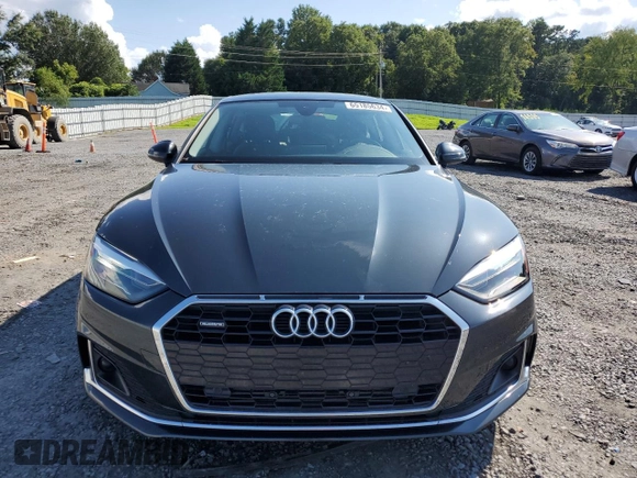 2022 Audi A5 Sportback Premium with VIN WAUABCF58NA040165, listed as a Copart auction lot 65185634 with 34,527 mi miles and Salvage Title. Bid and sale history available at carsss.com. Image 5.