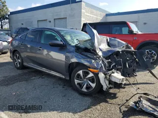 2020 Honda Civic Sedan LX with VIN 2HGFC2F69LH514083, listed as a Copart auction lot 48256985 with 78,900 mi miles and Salvage Title. Bid and sale history available at carsss.com. Image 4.