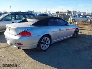 2005 BMW 6 Series 645Ci with VIN WBAEK73485B328878, listed as a IAAI auction lot 41332319 with 238,510 mi miles. Bid and sale history available at carsss.com. Image 4.