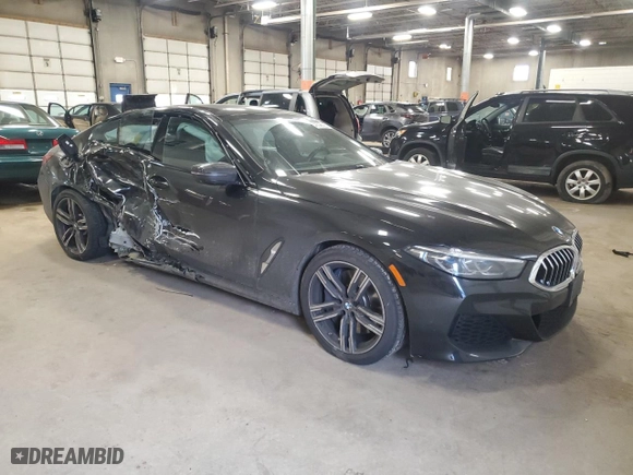 2022 BMW 8 Series 840i with VIN WBAGV4C02NCG99396, listed as a Copart auction lot 46698695 with 0 mi miles and Salvage Title. Bid and sale history available at carsss.com. Image 4.