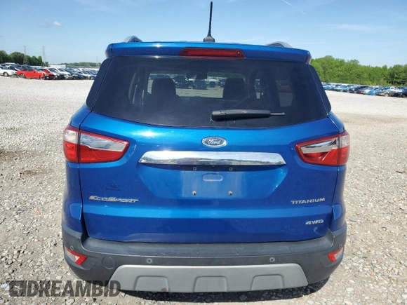 2018 Ford EcoSport Titanium z VIN MAJ6P1WL4JC196477, wystawiony jako Copart lot #54098085 z przebiegiem 62 073 mil mil oraz Szkody całkowita. Historia ofert i sprzedaży dostępna na DreamBid. Obrazek 6.