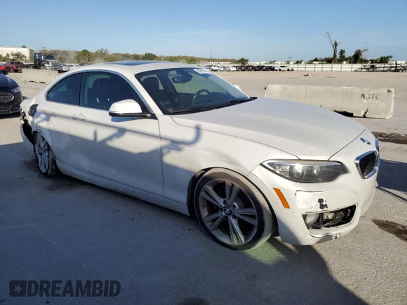 2015 BMW 2 Series 228i with VIN WBA1F5C59FV257321, listed as a Copart auction lot 80915464 with 113,776 mi miles and Salvage title. Bid and sale history available at DreamBid. Image 4.
