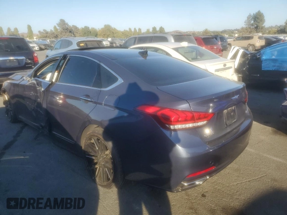 2015 Hyundai Genesis 3.8L with VIN KMHGN4JEXFU055909, listed as a Copart auction lot 70344764 with Not Provided miles and Salvage Title. Bid and sale history available at carsss.com. Image 2.