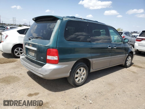 2005 Kia Sedona LX with VIN KNDUP132656631016, listed as a Copart auction lot 50924405 with 69,016 mi miles and Clean Title. Bid and sale history available at carsss.com. Image 3.