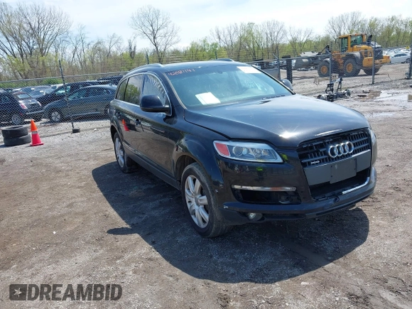 2007 Audi Q7 Premium with VIN WA1BY74L97D056322, listed as a IAAI auction lot 42081141 with 173,587 mi miles and . Bid and sale history available at DreamBid. Image 1.