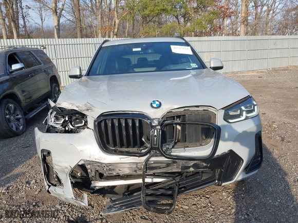 2023 BMW X3 xDrive30i with VIN 5UX53DP0XP9S84526, listed as a IAAI auction lot 41727224 with 34,307 mi miles. Bid and sale history available at carsss.com. Image 12.