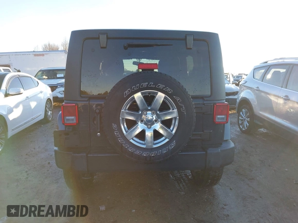 2017 Jeep Wrangler Unlimited Sahara with VIN 1C4BJWEGXHL686766, listed as a IAAI auction lot 41305319 with 97,806 mi miles. Bid and sale history available at carsss.com. Image 16.