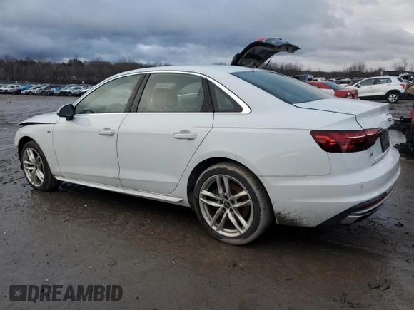 2021 Audi A4 S line Premium Plus with VIN WAUEAAF48MA027754, listed as a Copart auction lot 73360802 with 38,480 mi miles and . Bid and sale history available at DreamBid. Image 2.