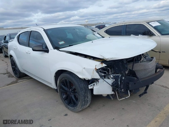 2014 Dodge Avenger SE with VIN 1C3CDZAB8EN200550, listed as a IAAI auction lot 40389714 with 74,029 mi miles. Bid and sale history available at carsss.com. Image 1.