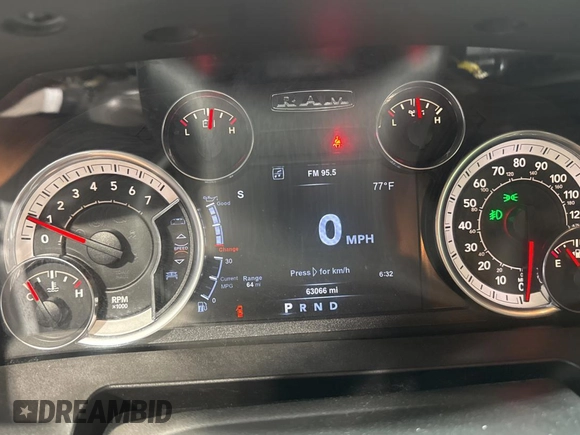 2018 Ram 1500 Big Horn with VIN 3C6RR7LT3JG196757, listed as a Copart auction lot 64101635 with 63,066 mi miles and Clean title. Bid and sale history available at DreamBid. Image 8.