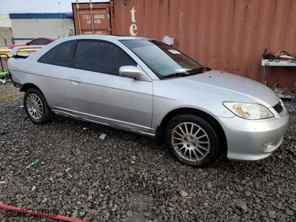 2005 Honda Civic Cpe EX with VIN 1HGEM22995L013984, listed as a Copart auction lot 43159405 with 162,489 mi miles and Salvage Title. Bid and sale history available at carsss.com. Image 4.