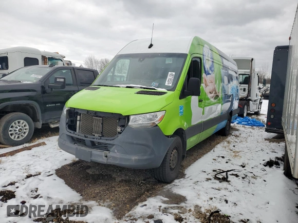 2019 Mercedes-Benz Sprinter Cargo Cargo with VIN W1W4EDHY3KT018518, listed as a Copart auction lot 83716524 with Not Provided miles and Salvage Title. Bid and sale history available at DreamBid. Image 1.