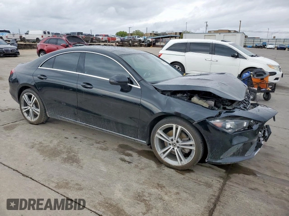 2020 Mercedes-Benz CLA 250 with VIN WDD5J4GB9LN066755, listed as a Copart auction lot 51023305 with 84,345 mi miles and Salvage Title. Bid and sale history available at DreamBid. Image 4.