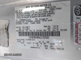 2010 Ford Mustang V6 with VIN 1ZVBP8EN9A5122431, listed as a IAAI auction lot 41802456 with 150,524 mi miles and . Bid and sale history available at carsss.com. Image 9.