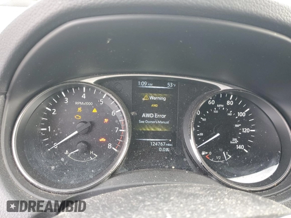 2015 Nissan Rogue SV with VIN KNMAT2MVXFP535768, listed as a Copart auction lot 53031005 with 124,767 mi miles and Salvage Title. Bid and sale history available at carsss.com. Image 9.