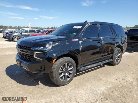 2023 Chevrolet Tahoe Z71 with VIN 1GNSKPKDXPR401631, listed as a Copart auction lot 47016145 with 14,155 mi miles and Clean Title. Bid and sale history available at carsss.com. Image 1.