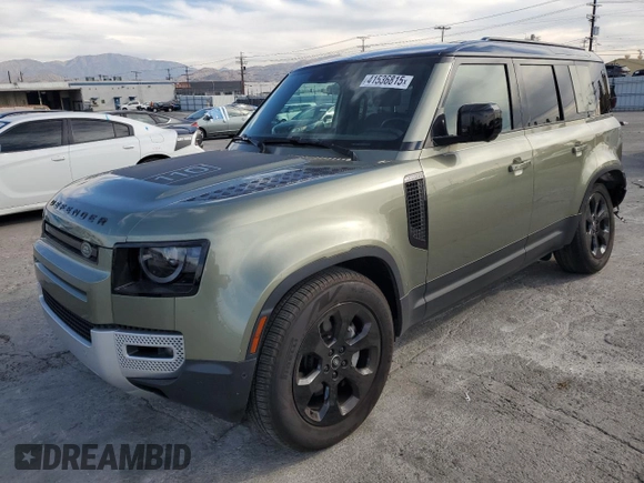 2023 Land Rover Defender SE z VIN SALEPEEU3P2150198, wystawiony jako Copart lot #41536815 z przebiegiem 27 030 mil mil oraz Szkoda całkowita • Salvage title. Historia ofert i sprzedaży dostępna na DreamBid. Obrazek 1.